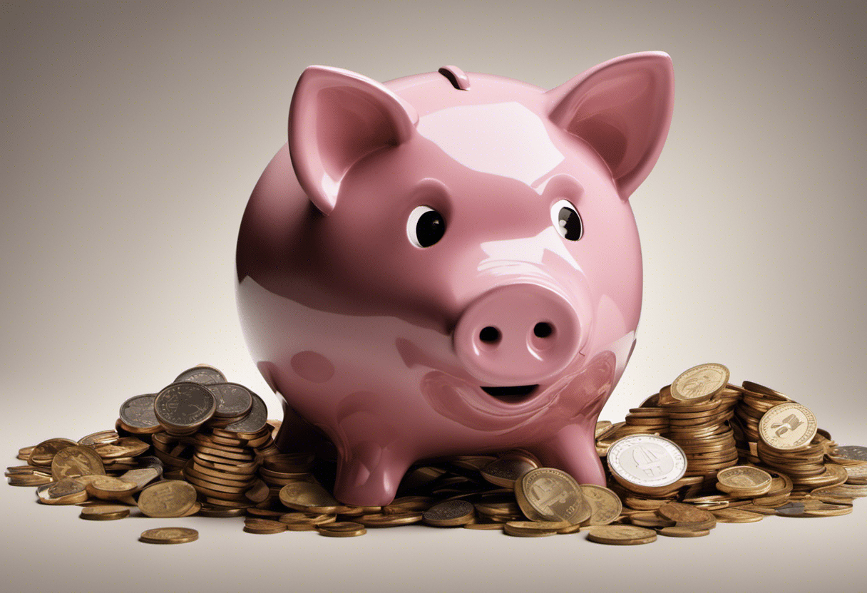 An image depicting a piggy bank filled with coins, shattered due to unrealistic goals