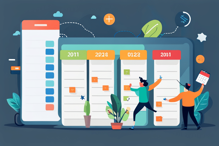 Image of a busy calendar with colorful checkmarks indicating successful bill payments, representing responsible debt management and timely payment of various types of bills