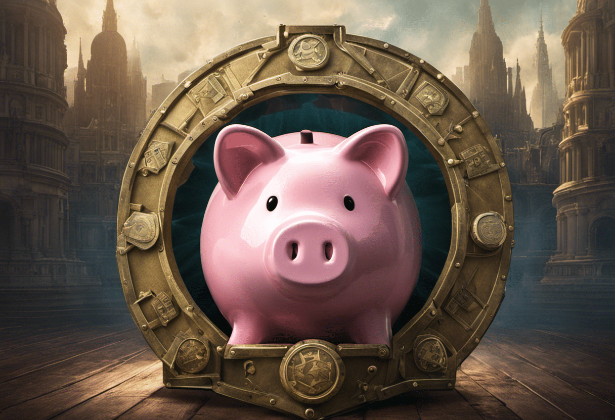 An image showcasing a piggy bank surrounded by a protective shield, symbolizing the importance of an emergency fund