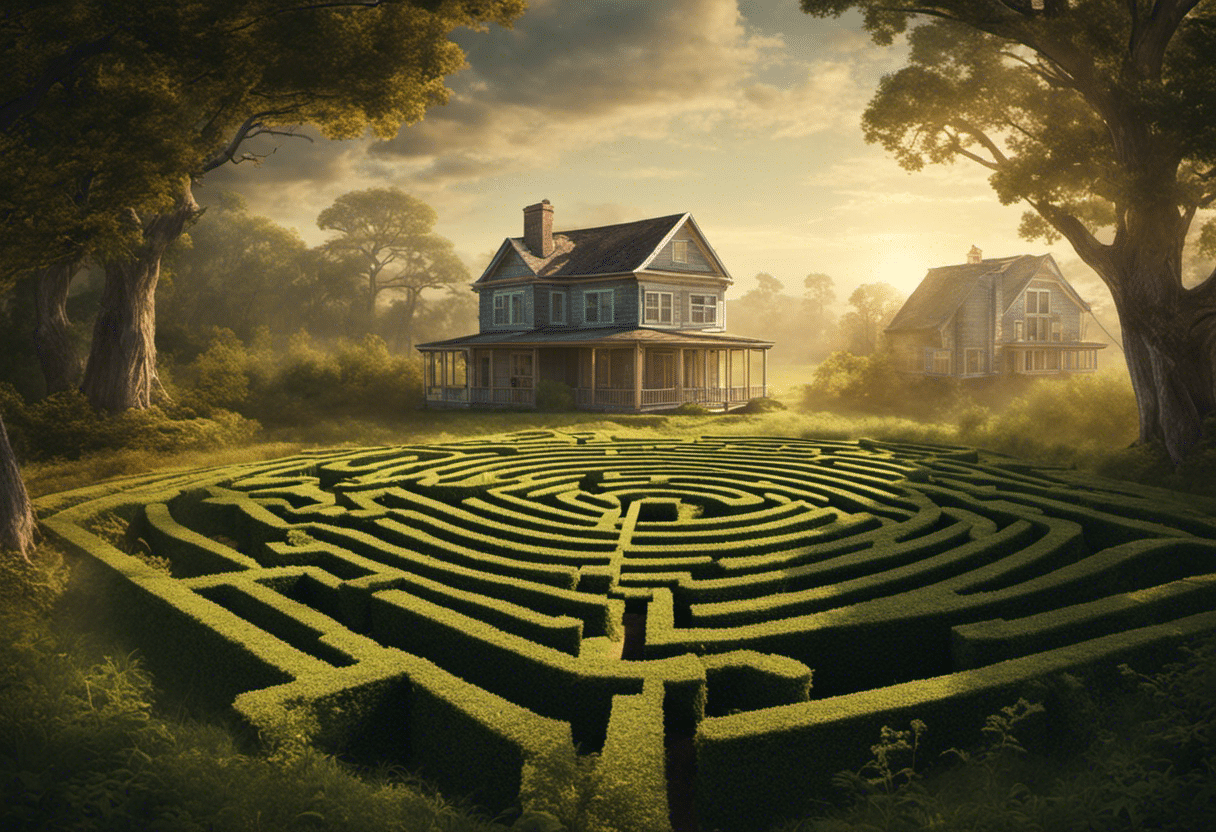 An image depicting a maze with clear paths and dead ends, symbolizing the various financial pitfalls first-time homebuyers may encounter